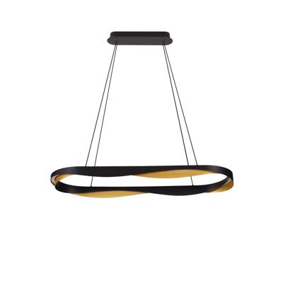 Lyora HanglampRadon Ø 100cm zwart met goud - 9186949