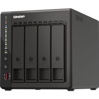 QNAP TS-453E NAS Tower Ethernet LAN Zwart J6412 - thumbnail