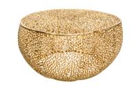 Salontafel LEAF 80cm metaal goud handgemaakt - 38940
