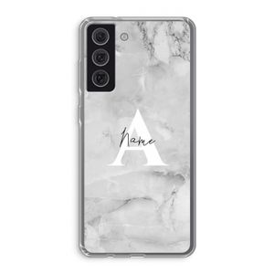 Ivory Marble: Samsung Galaxy S21 FE Transparant Hoesje