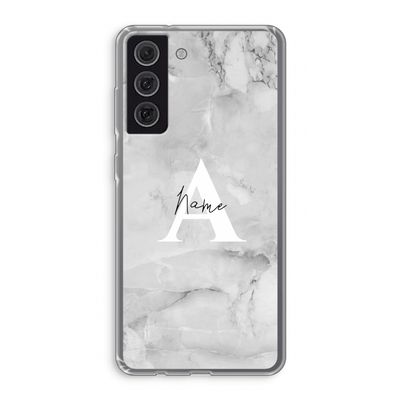 Ivory Marble: Samsung Galaxy S21 FE Transparant Hoesje