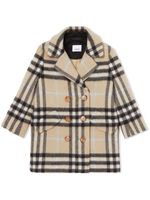 Burberry Kids manteau ajusté à carreaux - Tons neutres - thumbnail