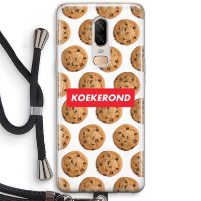 Koekerond: OnePlus 6 Transparant Hoesje met koord