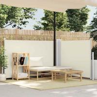 VidaXL Windscherm uittrekbaar 120x1000 cm crème