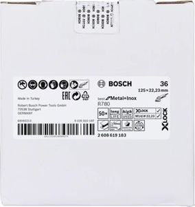 Bosch Accessoires X-LOCK Fiberschijf, 125mm, G36, R780 Best for Metal + Inox - 1 stuk(s) - 2608619183
