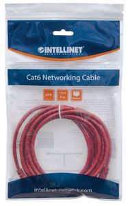 Intellinet 319799 RJ45 Netwerkkabel, patchkabel CAT 5e U/UTP 3.00 m Rood 1 stuk(s)