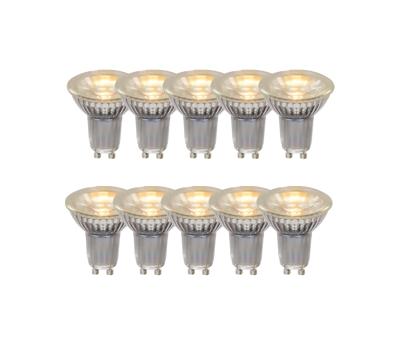 Lucide MR16 * 10 - Led lamp - Ø 5 cm - LED - GU10 - 10x5W 2700K - Transparant - Set van 10