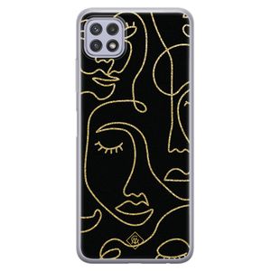 Samsung Galaxy A22 5G siliconen hoesje - Abstract faces