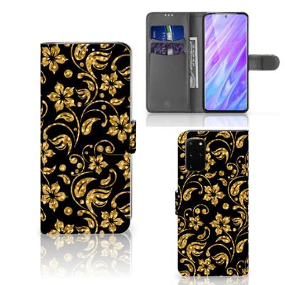 Samsung Galaxy S20 Plus Hoesje Gouden Bloemen Samsung Galaxy S20 Plus Hoesje Gouden Bloemen