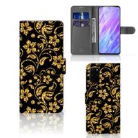Samsung Galaxy S20 Plus Hoesje Gouden Bloemen Samsung Galaxy S20 Plus Hoesje Gouden Bloemen