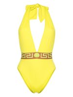 Versace maillot de bain à logo imprimé - Jaune