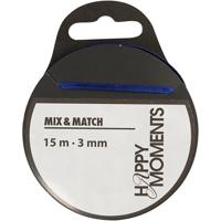 Creativ Company Satijnlint, b: 3 mm, donkerblauw, 15 m/ 1 rol