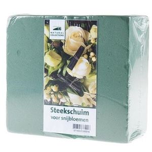 3x Groen steekschuim blok vochtig gebruik 20 cm