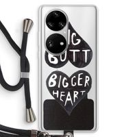 Big butt bigger heart: Huawei P50 Pro Transparant Hoesje met koord