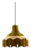 Light & Living Hanglamp 'Mizia' Velvet en webbing, 40cm, kleur Groen