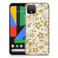 Google Pixel 4 | TPU Case | Gouden Bloemen