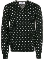 Comme Des Garçons Play sweat à pois - Noir