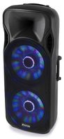 Fenton FT215LED actieve 1600W mobiele 2x15 inch speaker met LED-show - thumbnail