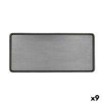 Serveerschaal Bidasoa Gio Grijs Plastic 31,5 x 14,5 cm (9 Stuks)