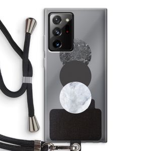 Marmeren cirkels: Samsung Galaxy Note 20 Ultra / Note 20 Ultra 5G Transparant Hoesje met koord