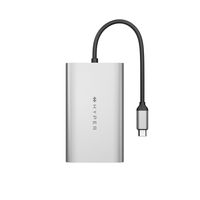 HYPER HDM1-GL video kabel adapter USB Type-C 2 x HDMI Roestvrijstaal - thumbnail
