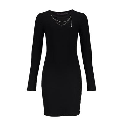 Frankie & Liberty winter jurk meisjes - zwart - rib