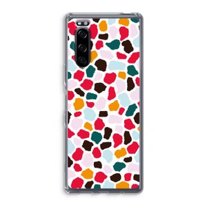 Colored Giraffe: Sony Xperia 5 Transparant Hoesje