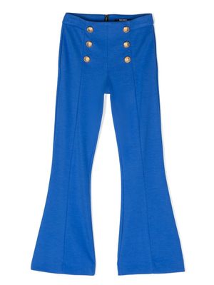 Balmain Kids pantalon ample à boutons décoratifs - Bleu