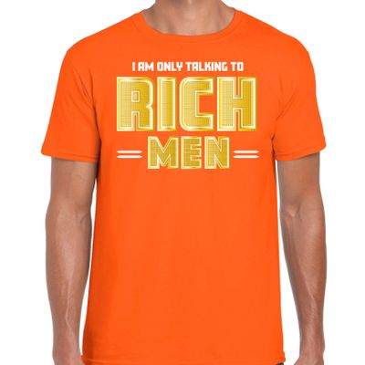 Gold digger t-shirt voor heren - Gold digger - oranje - carnaval/themafeest Gold digger t-shirt voor heren - Gold digger - oranje - carnaval/themafeest