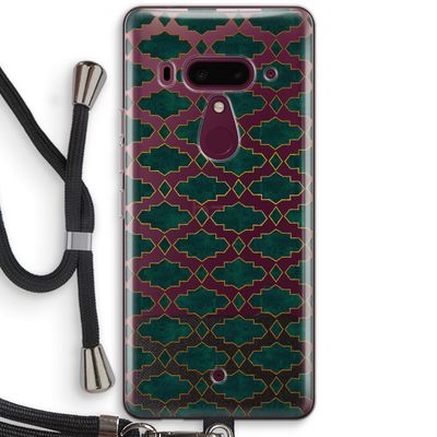 Moroccan tiles: HTC U12+ Transparant Hoesje met koord