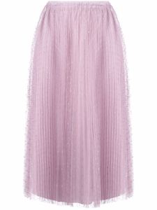 RED Valentino jupe plissée en plumetis - Rose