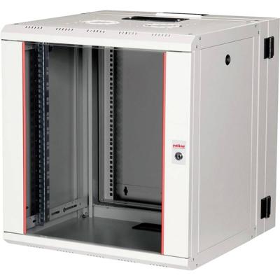 ROLINE 19-inch wandbehuizing Pro 12 U, 600x600 BxD tweedelig draaibaar grijs