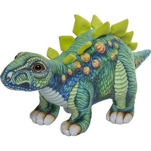Pluche gekleurde Stegosaurus dinosaurus knuffel 30 cm speelgoed   -