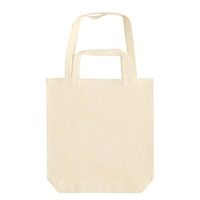 Beige canvas tas met dubbel hengsel 38 x 42 cm - thumbnail