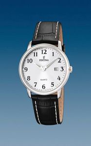 Horlogeband Festina F16517-1 Leder Zwart 17mm