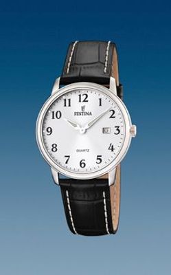 Horlogeband Festina F16517-1 Leder Zwart 17mm
