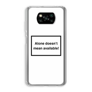 Alone: Xiaomi Poco X3 NFC Transparant Hoesje