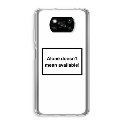 Alone: Xiaomi Poco X3 NFC Transparant Hoesje