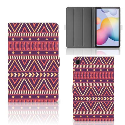 Samsung Galaxy Tab S6 Lite | S6 Lite (2022) Tablet Hoes Aztec Paars Samsung Galaxy Tab S6 Lite | S6 Lite (2022) Tablet Hoes Aztec Paars