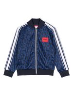 HUGO KIDS veste bomber zippée à logo imprimé - Bleu