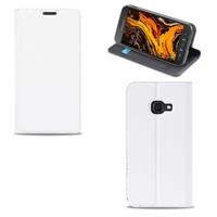 Samsung Galaxy Xcover 4s Hoesje Wit met Pashouder Samsung Galaxy Xcover 4s Hoesje Wit met Pashouder