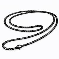 LGT Jewels Cubaanse koord ketting Zwart Gourmet Schakel 3mm-60cm