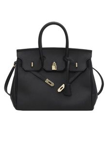 Large Capacity Twist Lock Handbag Crossbody Bag