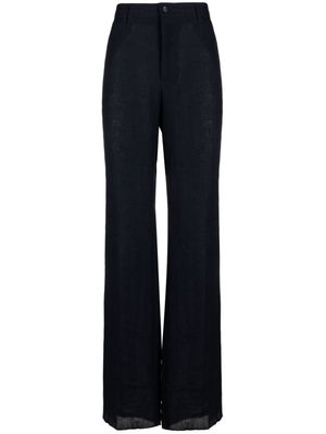 Dolce & Gabbana pantalon en lin à coupe ample - Bleu
