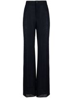 Dolce & Gabbana pantalon en lin à coupe ample - Bleu