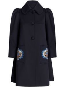 ETRO manteau à manches bouffantes - Bleu