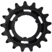 KMC shimano tandwiel 17t, chromoly black
