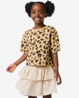 HEMA Kinder T-shirt Jersey Luipaard Zand (zand)