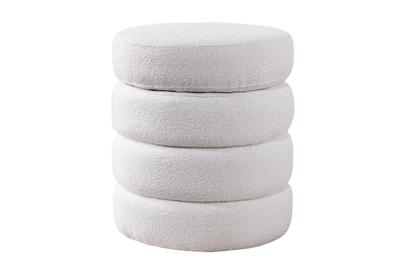 Stoel VOQUE 50cm bouclé crèmewit met opbergruimte - 43524