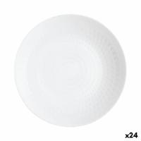 Diep bord Luminarc Pampille Wit Glas (20 cm) (24 Stuks)